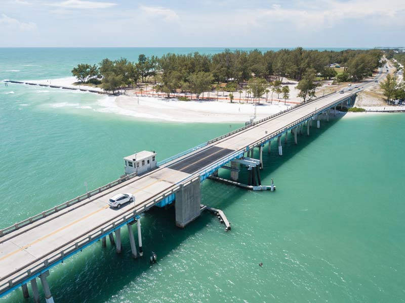 Longboat Pass Bridge connecting Longboat Key and Anna Maria Island