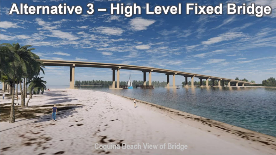 Longboat Pass Bridge - Alternative 3 advocates for a 78-foot fixed high-level bridge