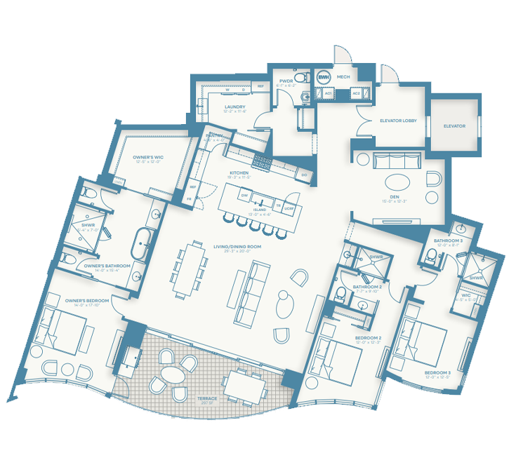 Amara on Sarasota Bay Condominium Residences Floorplan 6