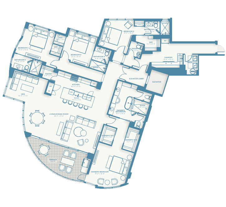 Amara on Sarasota Bay Condominium Residences Floorplan 7