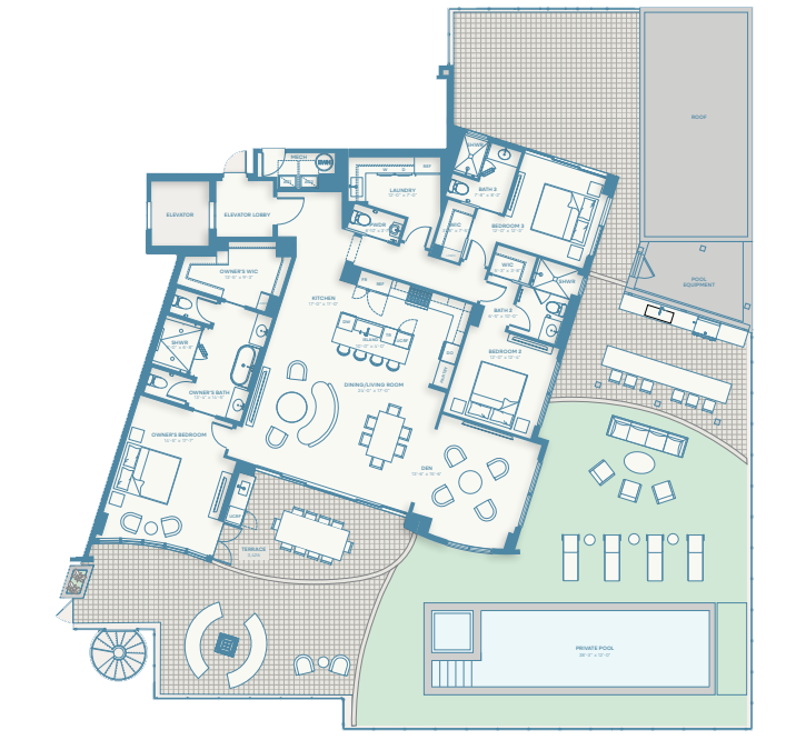 Rosewood Residences Lido Key Residence floorplan 08