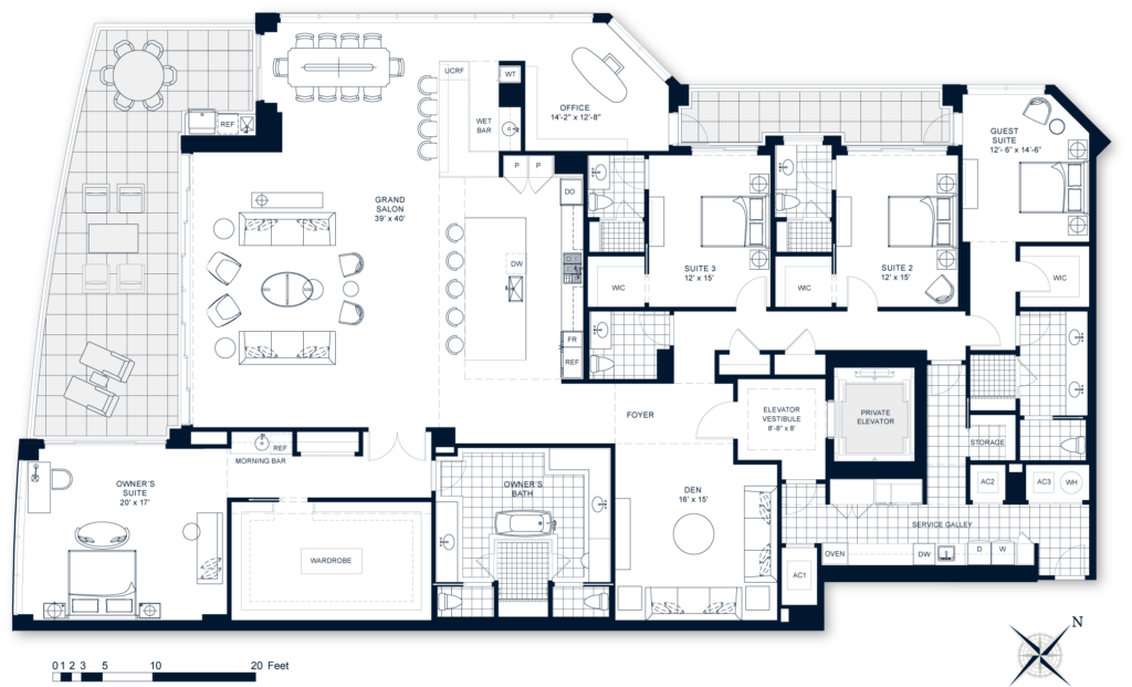Rosewood Residences Lido Key Residence floorplan 01