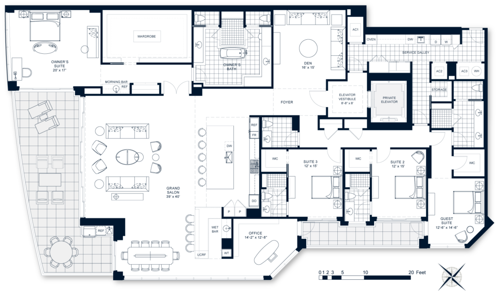 Rosewood Residences Lido Key Residence floorplan 02