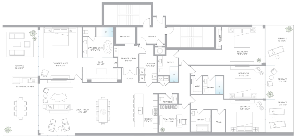 Rosewood Residences Lido Key Residence floorplan 02