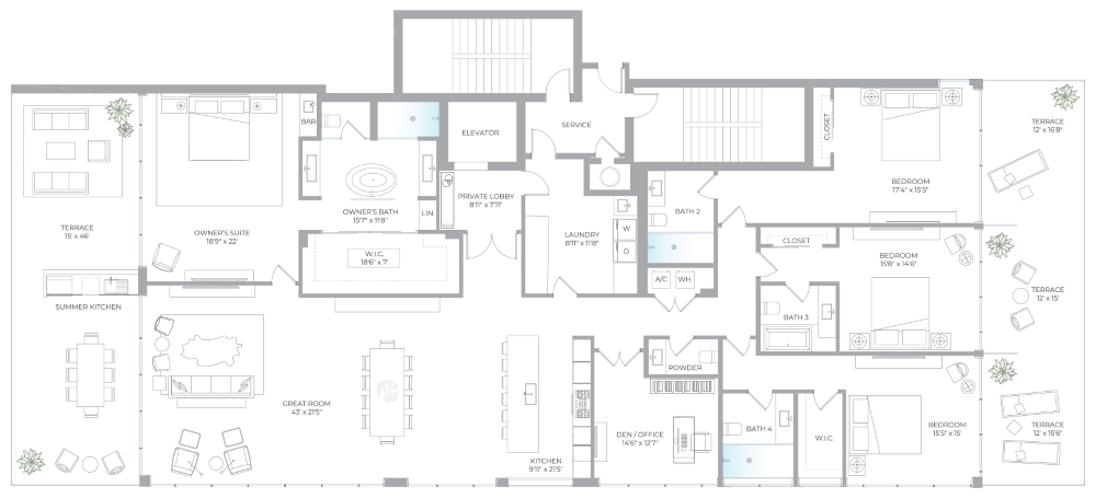 Rosewood Residences Lido Key Residence floorplan 02