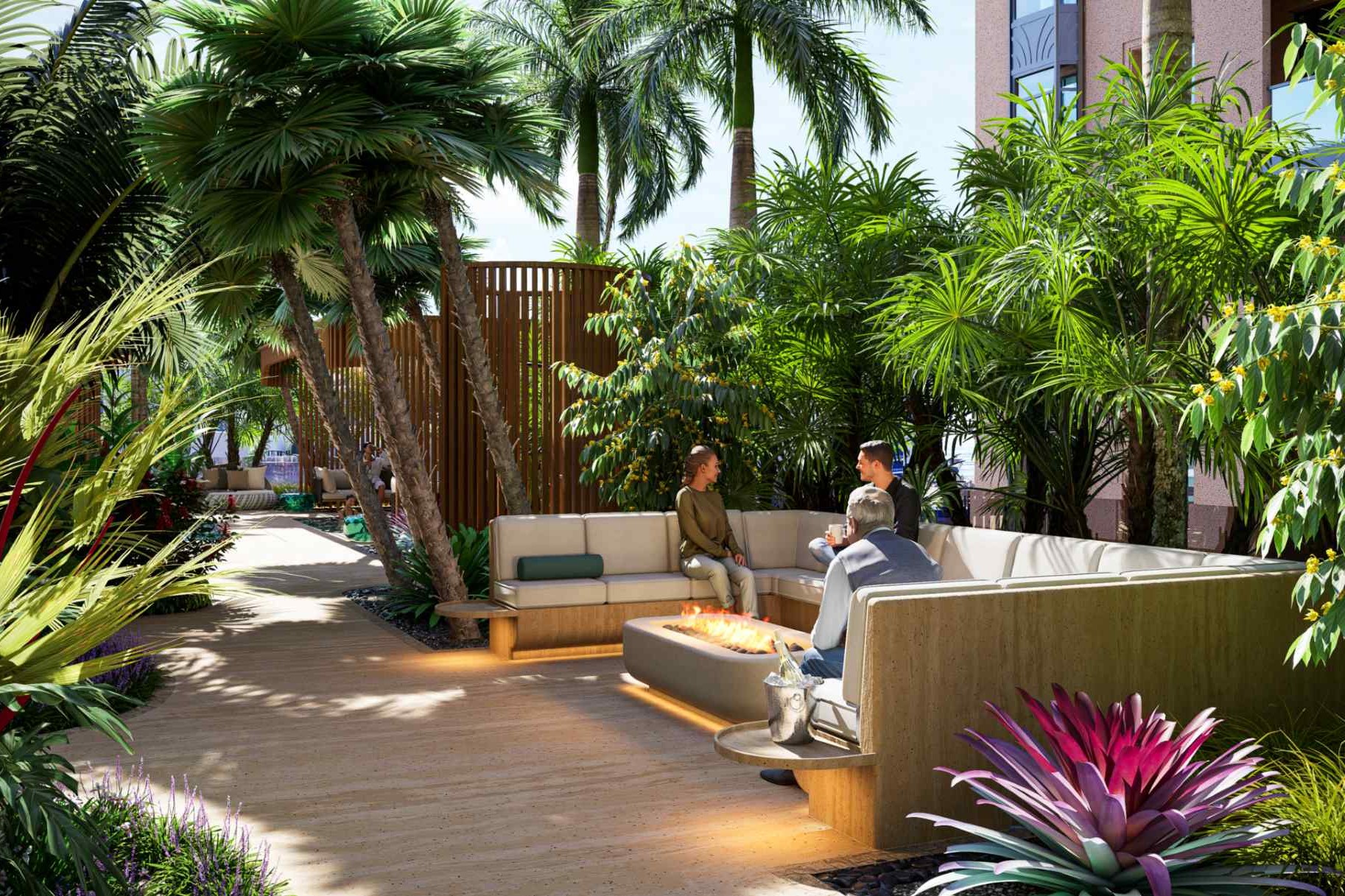 Waldorf Astoria Residences Sarasota Outdoor Lounge and Fire Pit