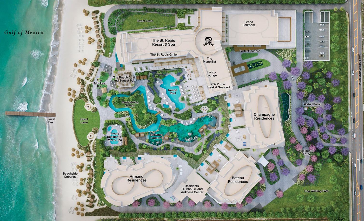 St Regis Longboat Key Site Map