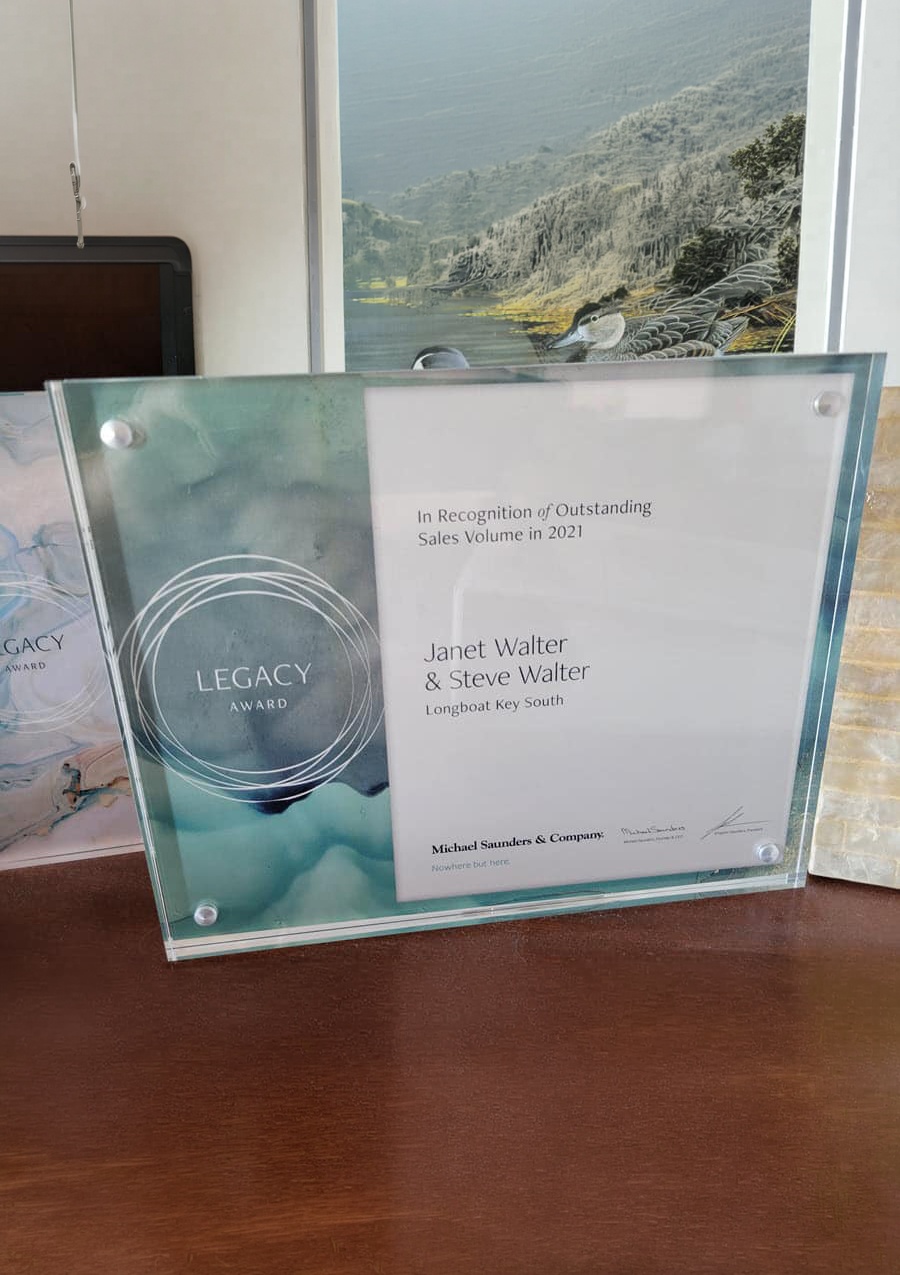 Walter Group Real Estate 2021 Michael Sauders and Company Sales Volume Longboat Key Fl