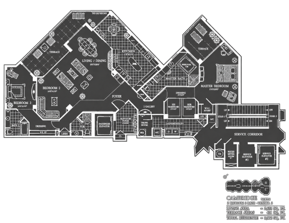 Water Club condos on Longboat Key - Camridge floorplan