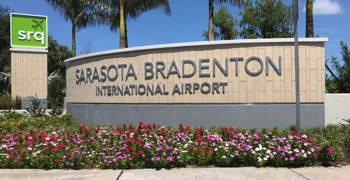 Sarasota Bradenton International Airport sign