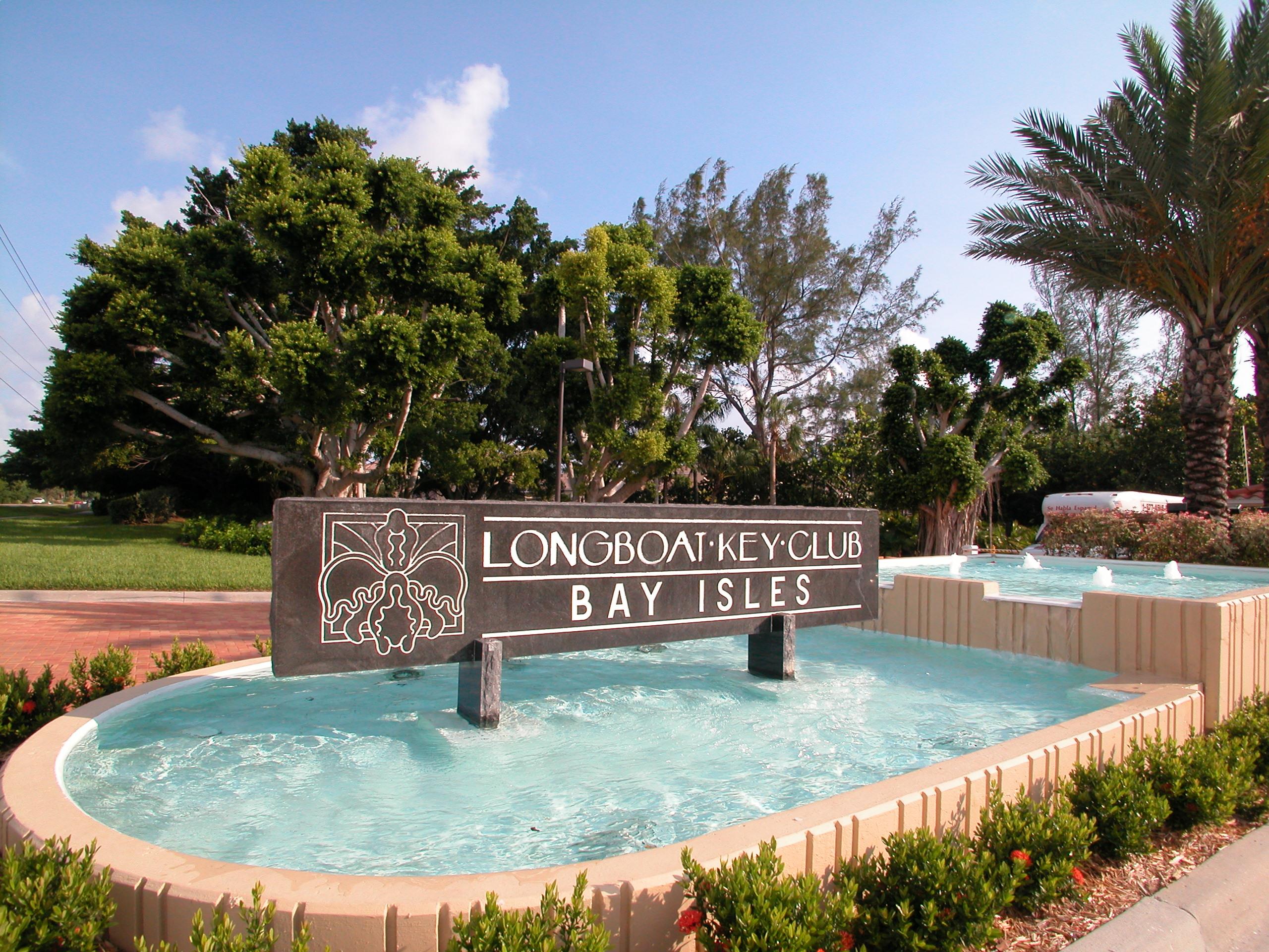 Longboat Key Club in Longboat Key Bay Isles Entrance Sign